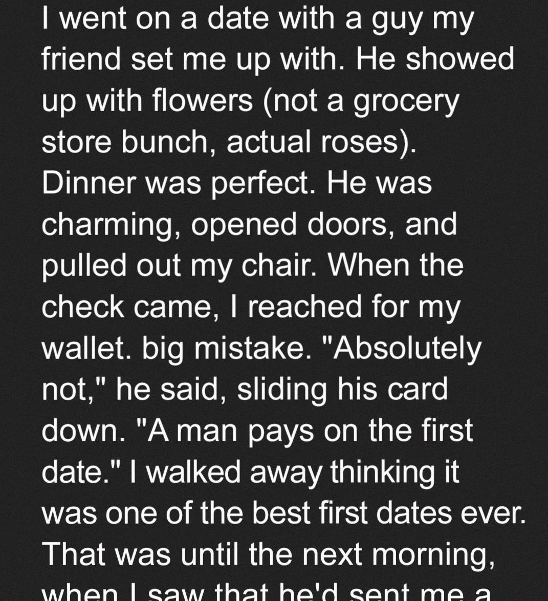 My Date Insisted on Paying the Bill – I Wish I Hadn’t Let Him