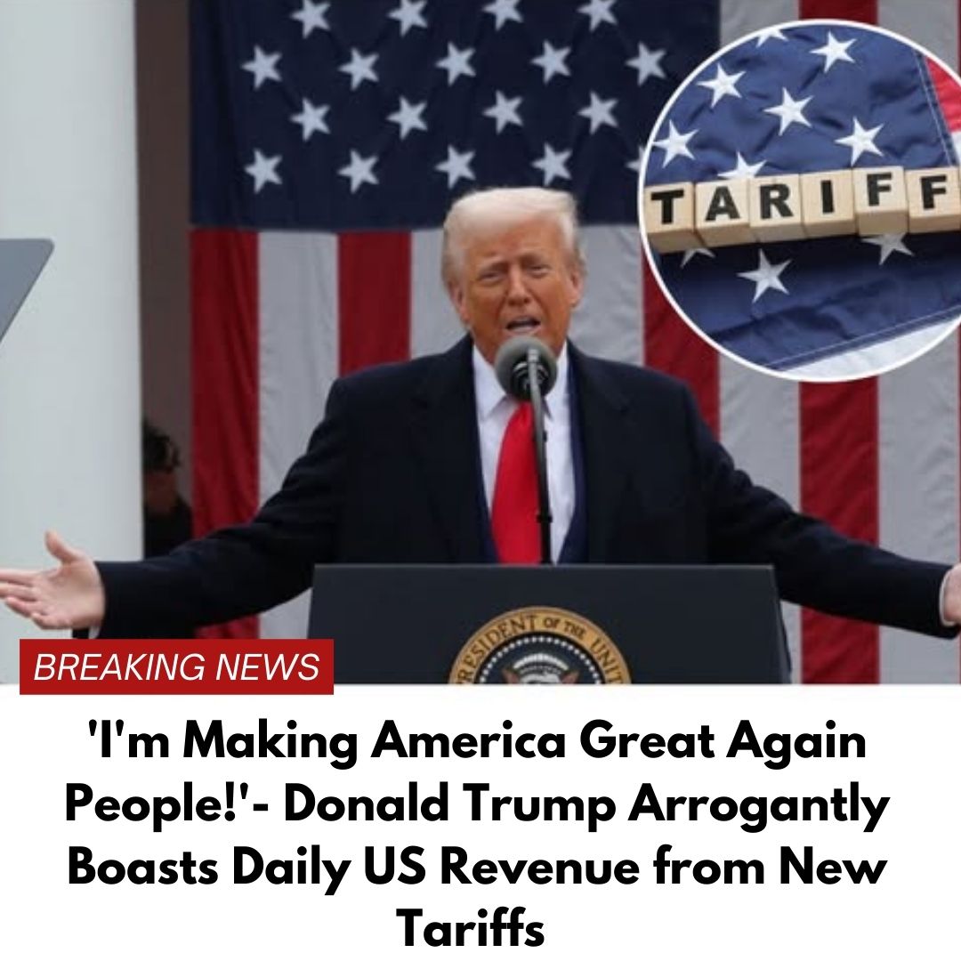 ‘I’m Making America Great Again People!’- Donald Trump Arrogantly Boasts Daily US Revenue from New Tariffs