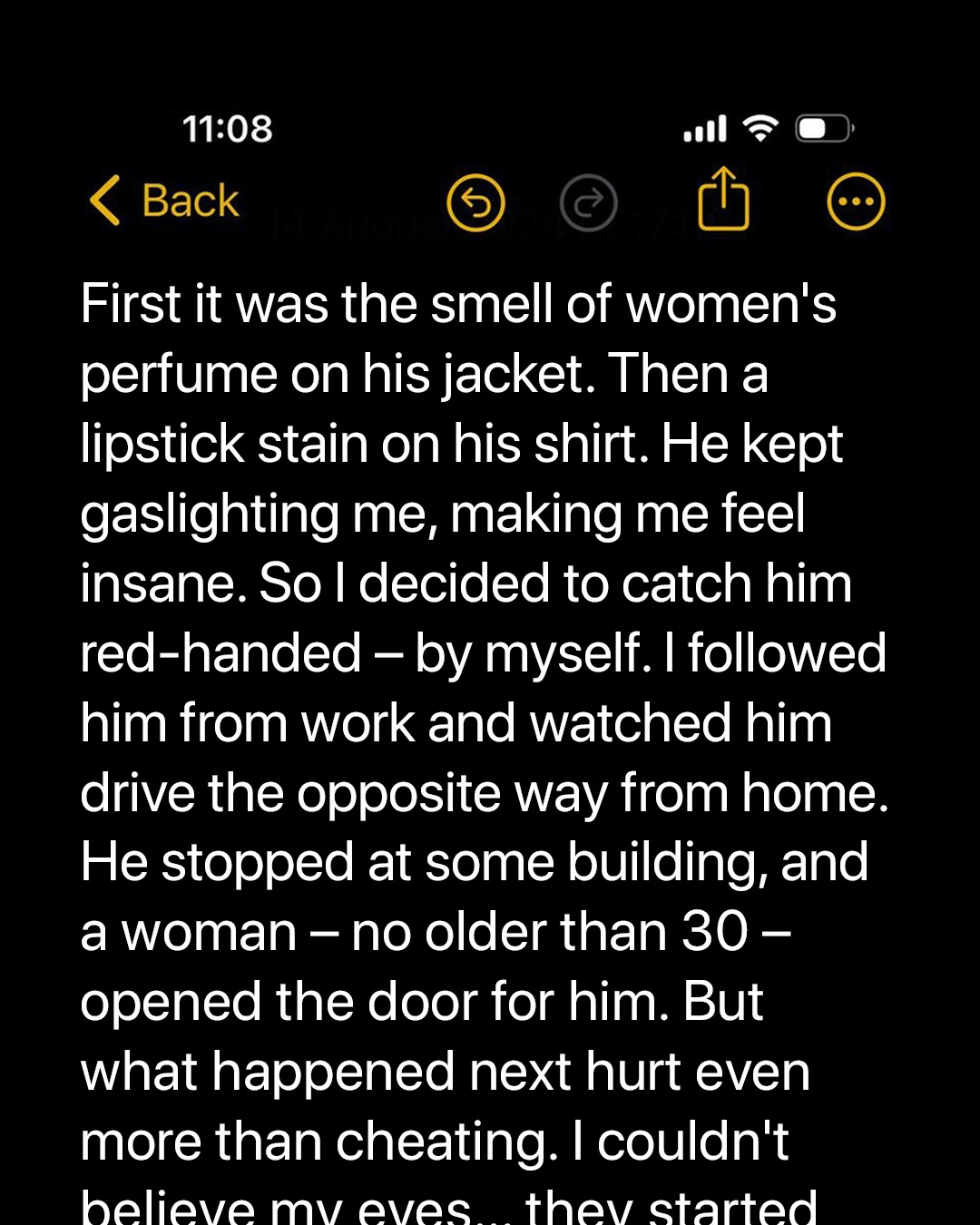 My Husband Started Staying Late at Work and Coming Home with a Woman’s Scent, So I Decided to Follow Him and Uncover the Truth – Story of the Day