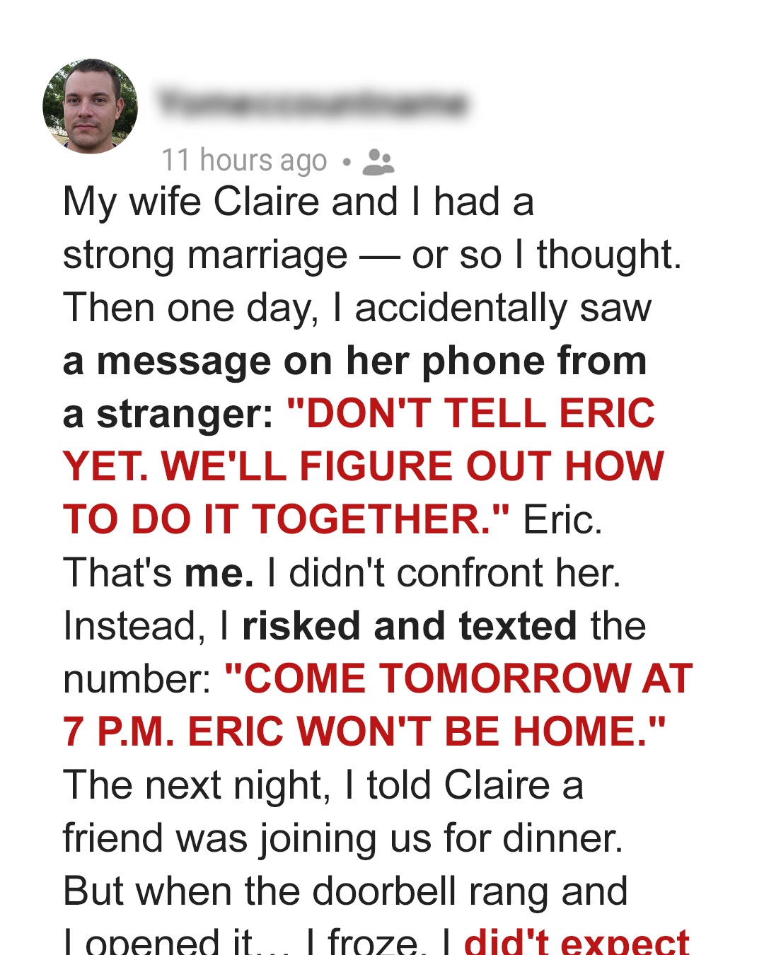 I Saw Stranger’s Message About Me on My Wife’s Phone, so I Took a Risk & Invited the Sender Over