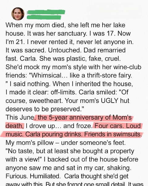 My Stepmom Stole the Keys to the Lake House I Inherited from My Late Mother to Throw a Party – Karma Taught Her a Lesson Before I Could