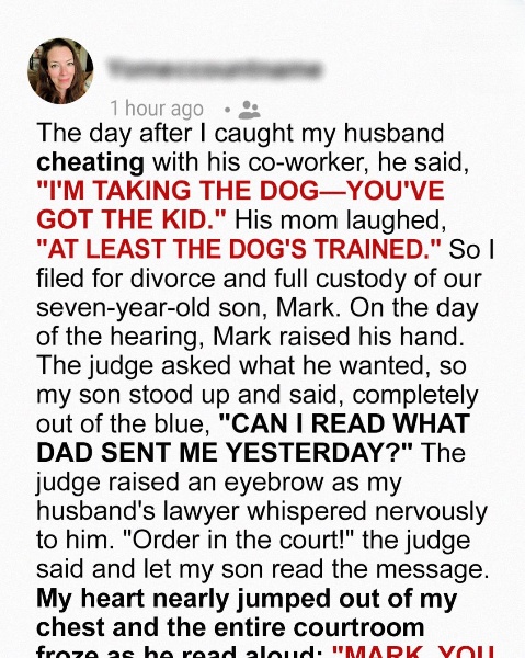 I Filed for Divorce After Catching My Husband Cheating – Our Son’s Words in Court Left Everyone Speechless