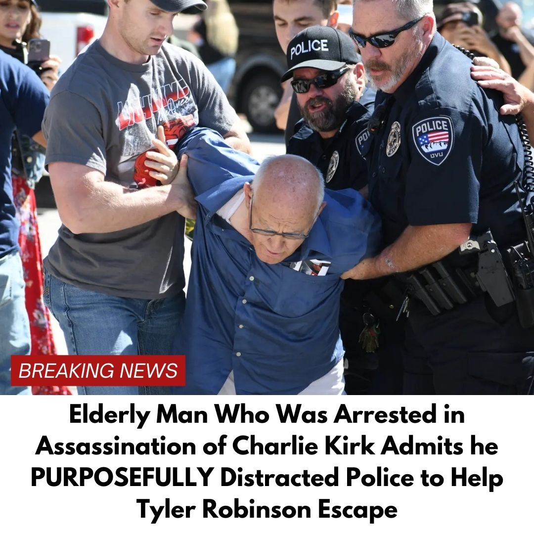 Elderly Man Who Was Arrested in Assassination of Charlie Kirk Admits he PURPOSEFULLY Distracted Police to Help Tyler Robinson Escape