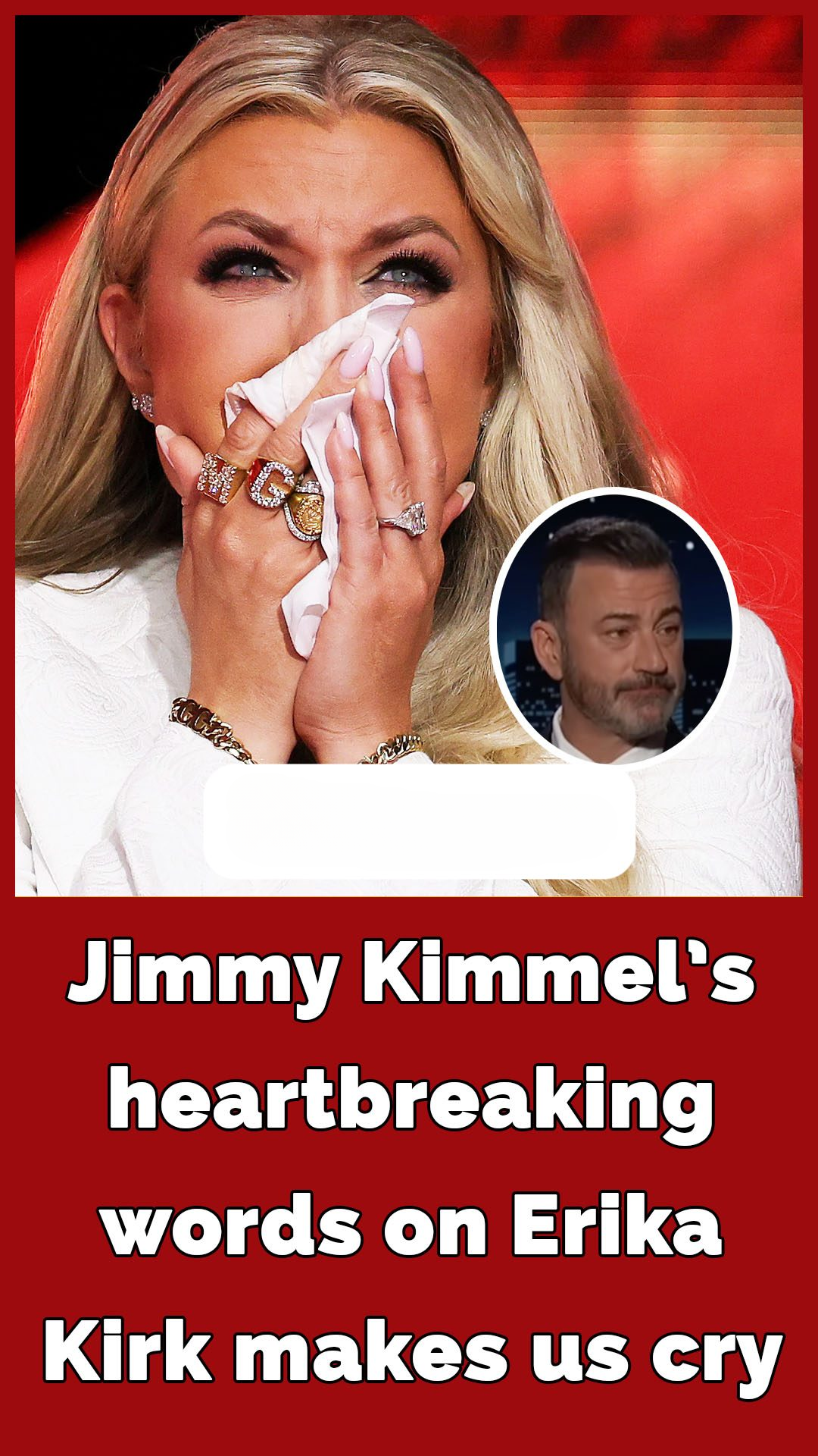 Jimmy Kimmel breaks down in tears as he shares message for Erika Kirk