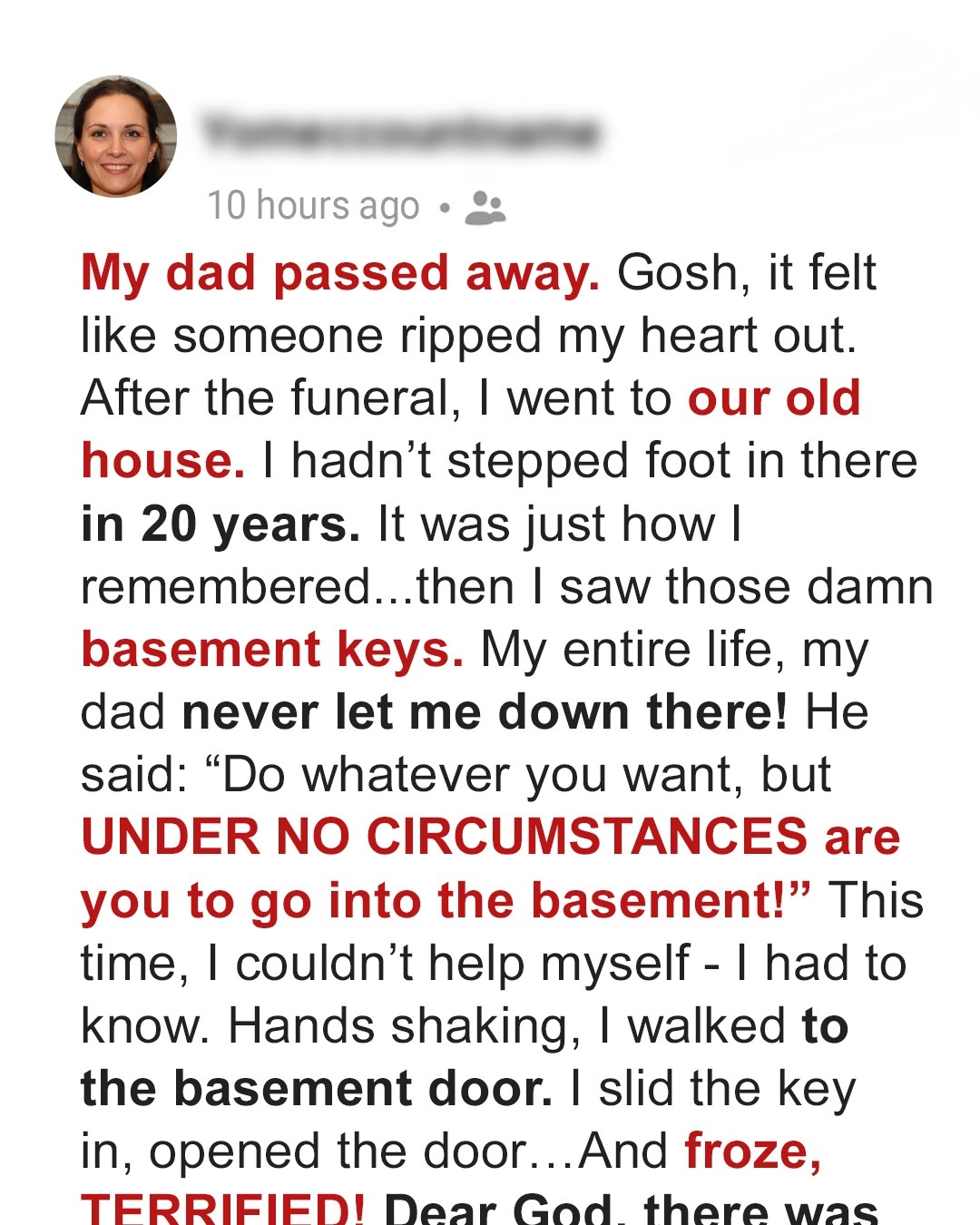 My Dad Forbade Me From Ever Entering The Basement—Now I Know Why He Was Scared