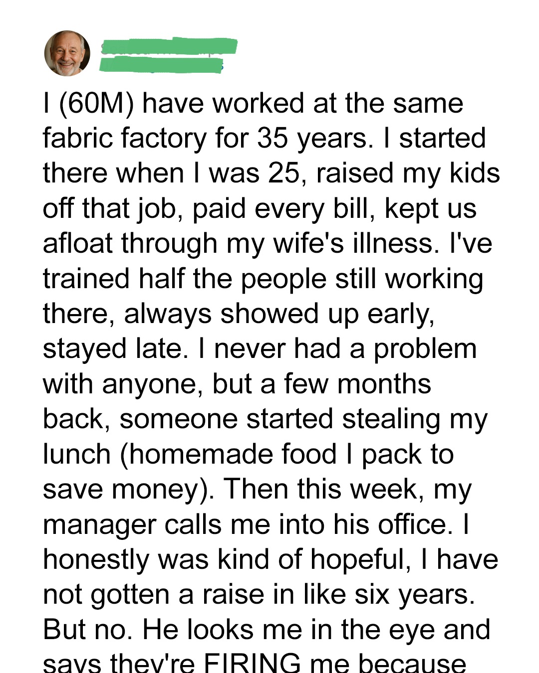 I Got Fired from the Workplace I Devoted 35 Years of My Life to—The Reason Left Me Speechless