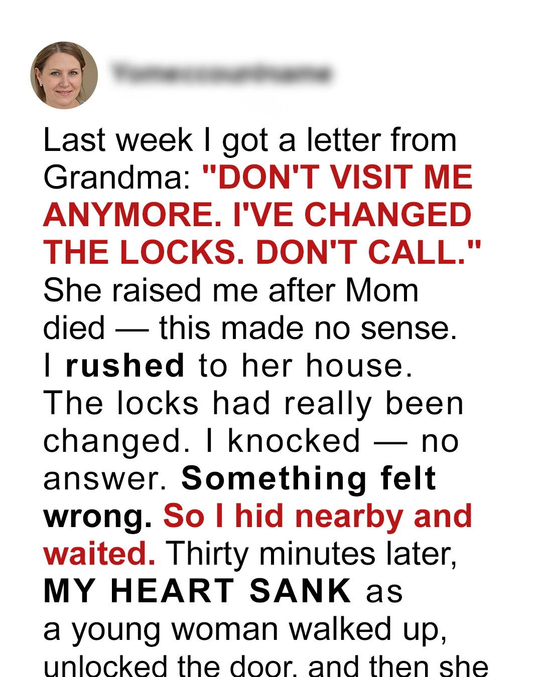 My Grandma Sent Me a Letter Telling Me Never to Visit Again—When I Found Out Why, My Heart Broke in Ways I Can’t Explain
