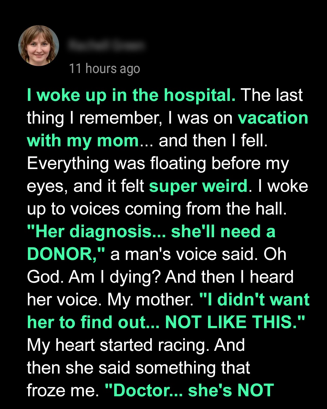 I Went on a Trip with My Mom and Ended up in the Hospital, Where I Discovered a Terrible Truth That Had Been Hidden from Me My Whole Life — Story of the Day