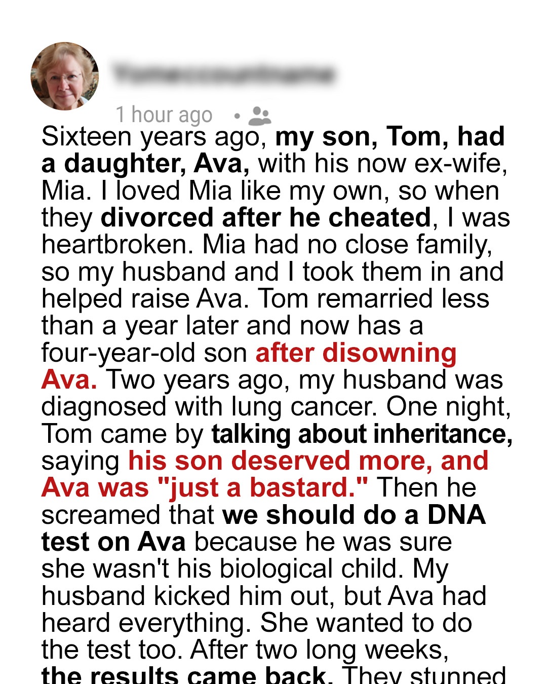 My Son Disowned His Daughter, so We Took Her In – 16 Years Later, He Demanded a DNA Test and Was Stunned by the Results