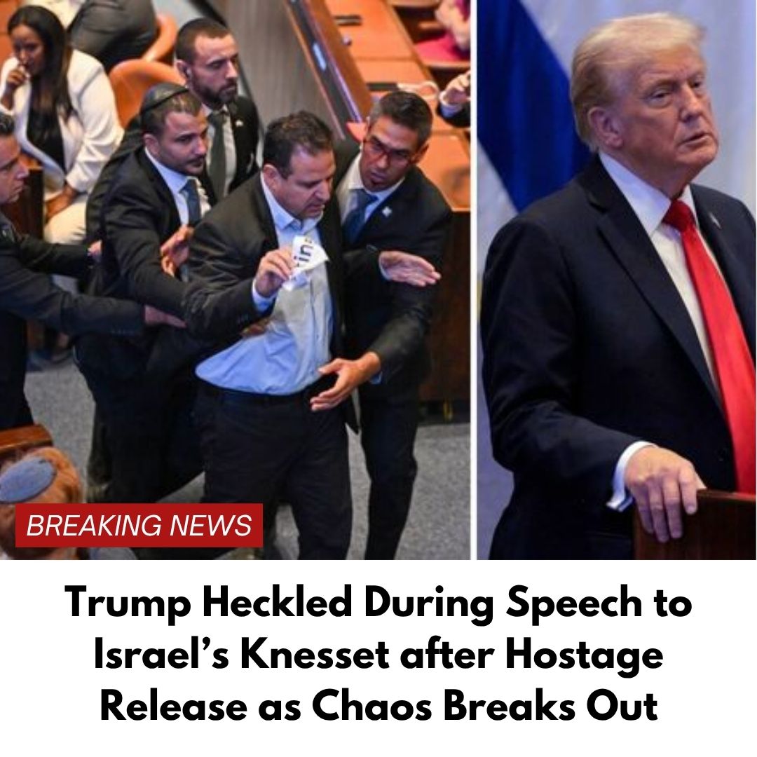 Trump Heckled During Speech to Israel’s Knesset after Hostage Release as Chaos Breaks Out