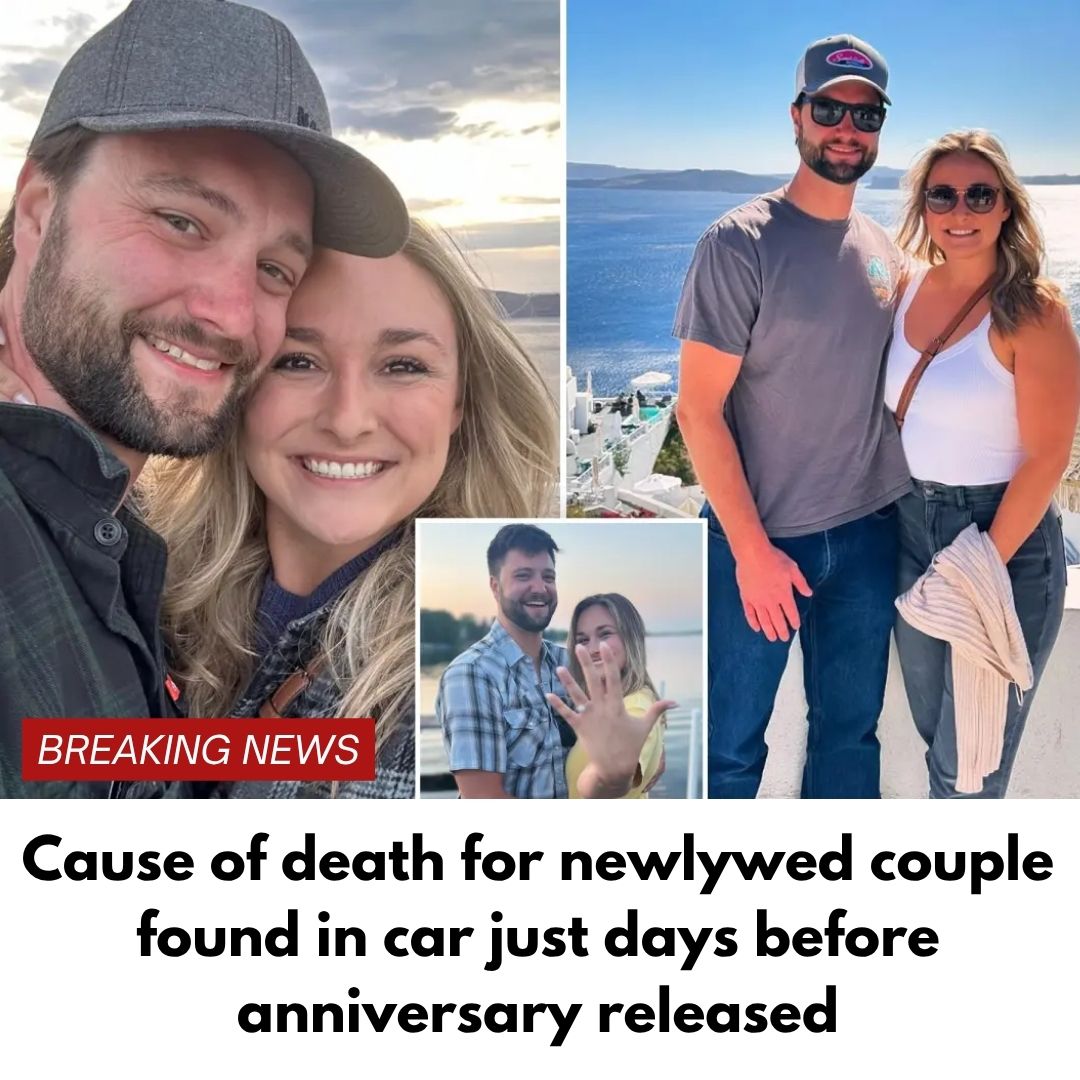 Cause of death for newlywed couple found in car just days before anniversary released