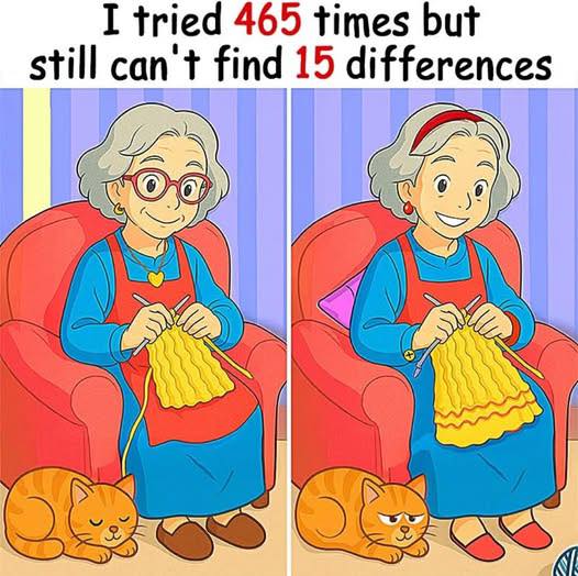 Find All 15 Differences – How Sharp Are Your Eyes?