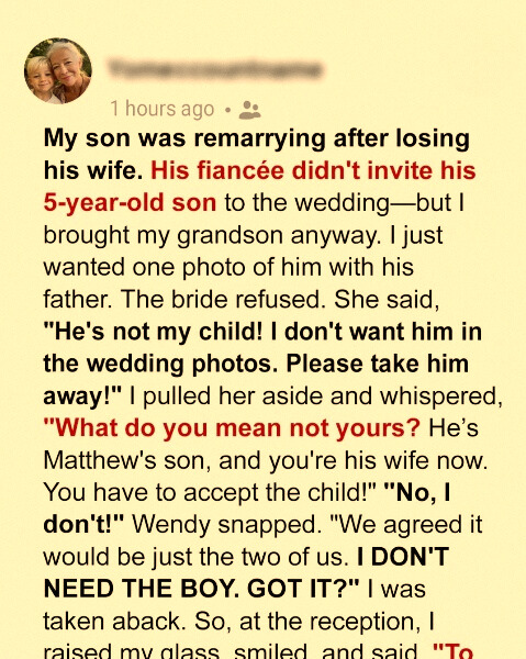 My New DIL Screamed, ‘He’s Not My Child!’ and Banned My Grandson from the Wedding Photos—So I Stepped in to Show Everyone Who She Really Is