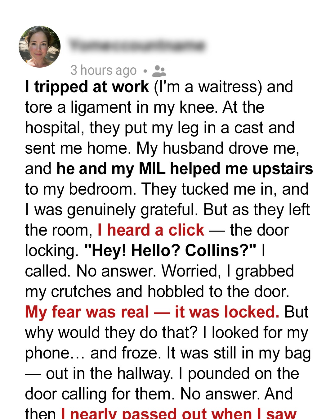 My Husband and MIL Locked Me in My Room After I Got Injured at Work — But Their Real Plan Made Me Seek Revenge