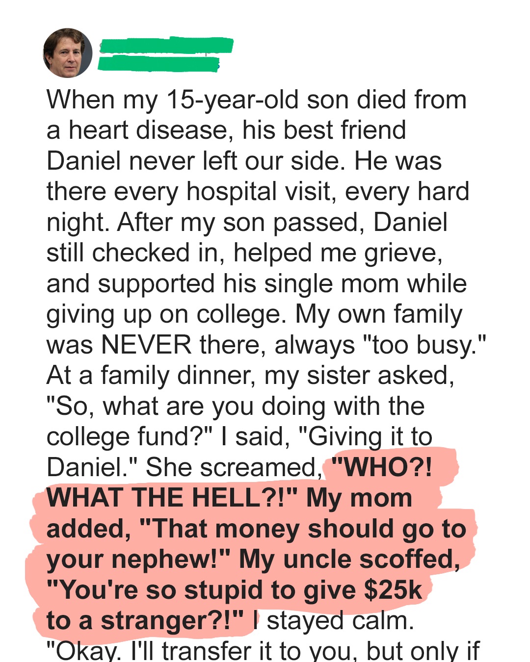 My Family Demanded My Late Son’s College Fund – I Said: ‘Okay but Only Under One Condition’