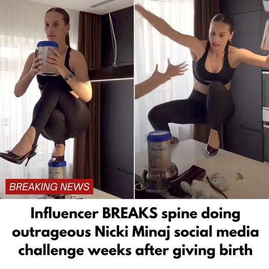 Influencer BREAKS spine doing outrageous Nicki Minaj social media challenge weeks after giving birth