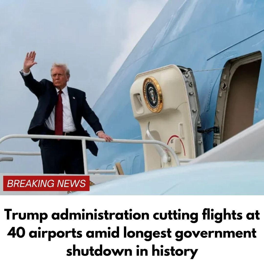 Trump administration cutting flights at 40 airports amid longest government shutdown in history
