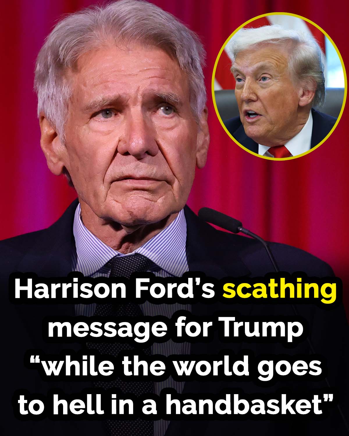 Harrison Ford has scathing message for Donald Trump