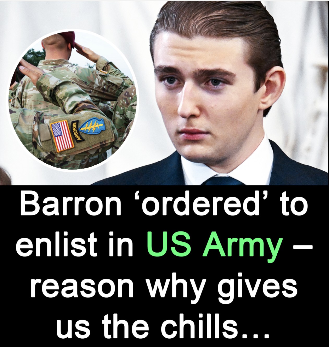 Social media demands Barron Trump enlists in US Army