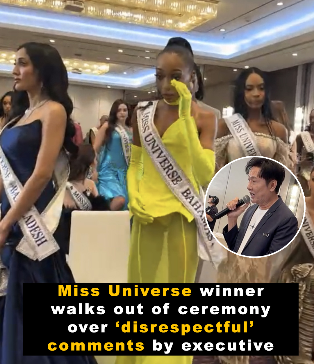 Miss Universe winner walks out after ‘disrespectful’ comment