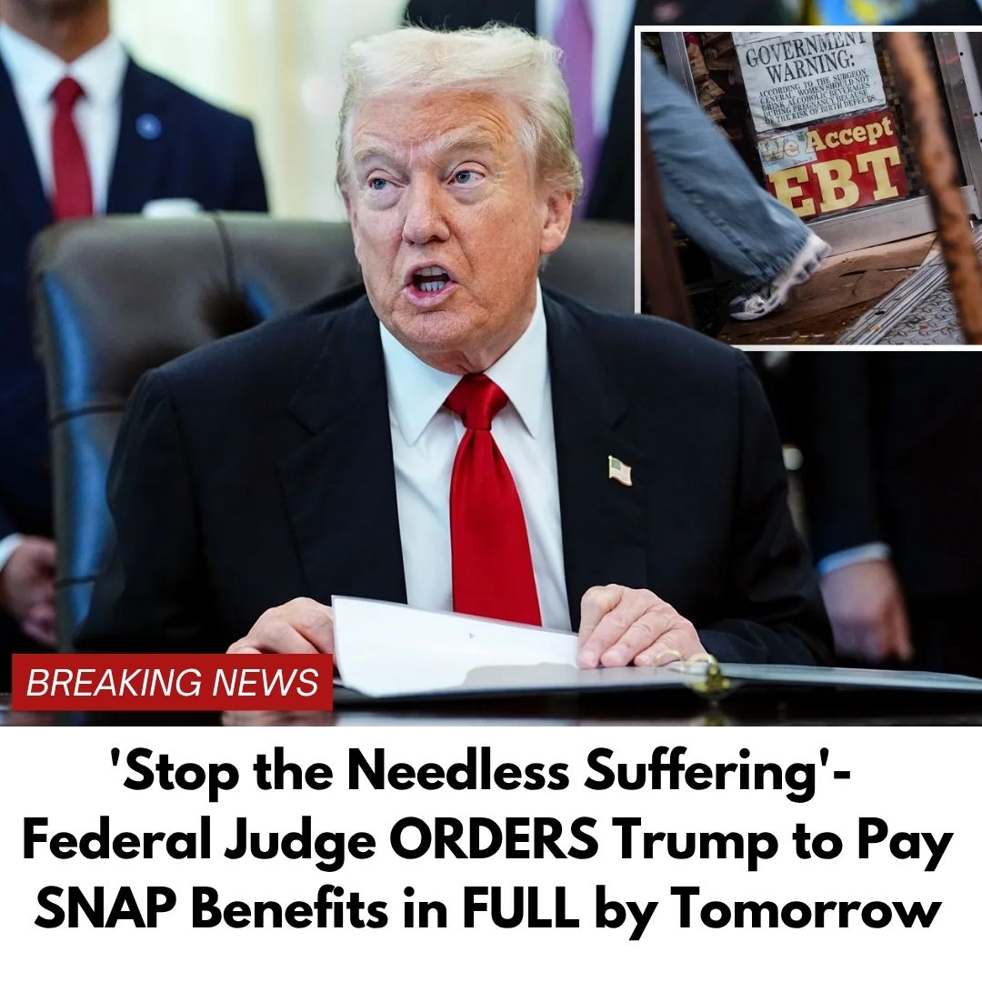 ‘Stop the Needless Suffering’- Federal Judge ORDERS Trump to Pay SNAP Benefits in FULL by Tomorrow