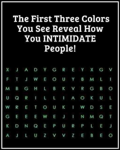 Color test: First color you see can say a lot about you