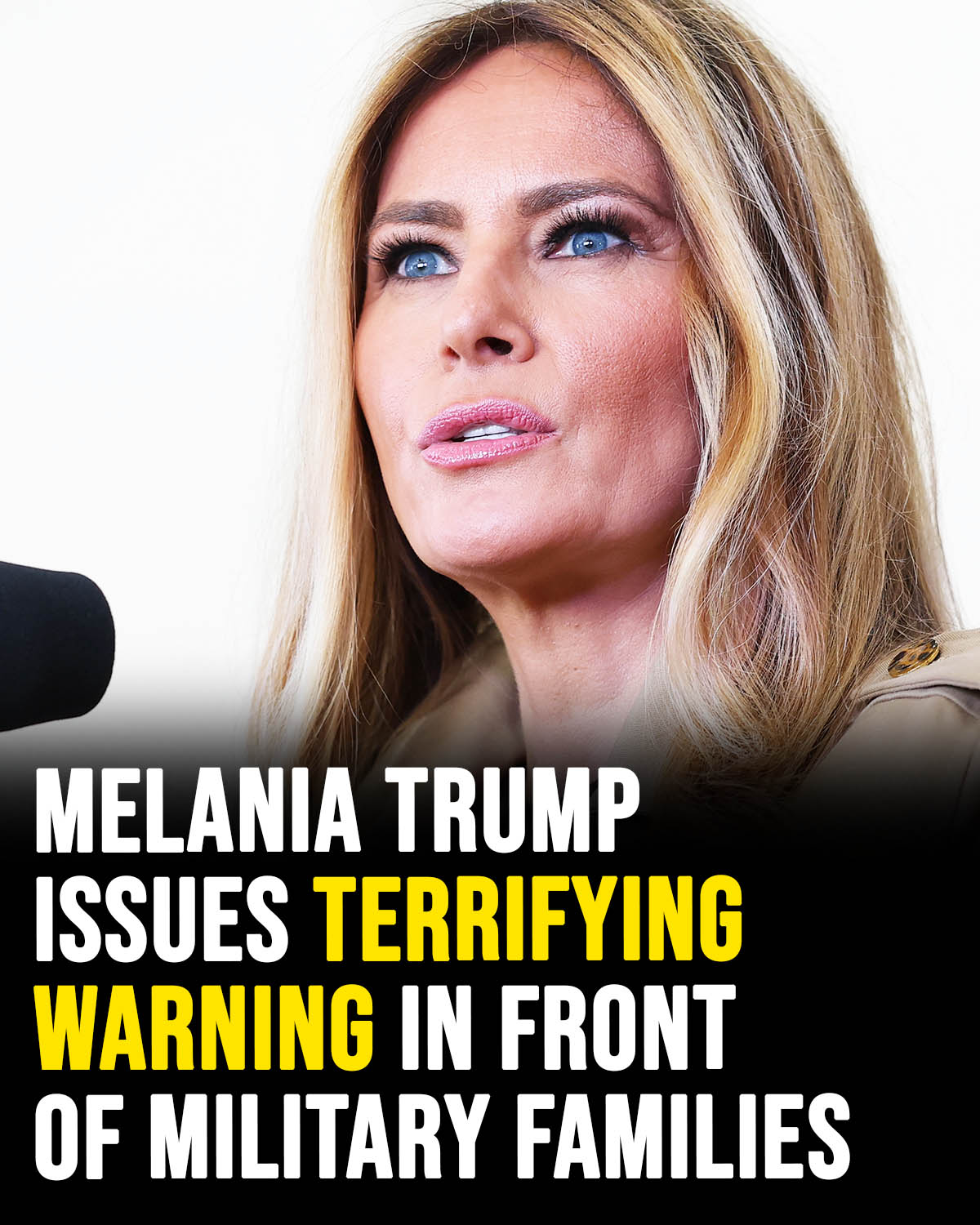 Melania Trump issues terrifying warning in front of military families