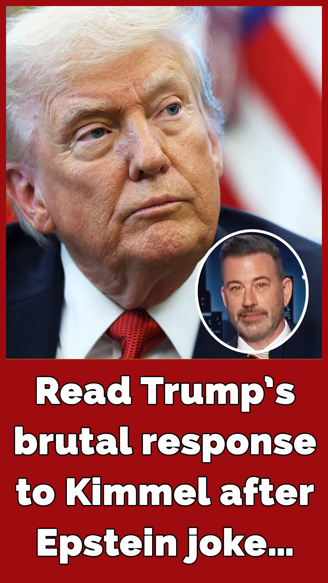 Donald Trump sends brutal message to Jimmy Kimmel after Epstein-themed joke