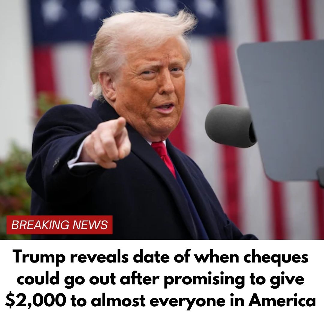 Trump reveals date of when cheques could go out after promising to give $2,000 to almost everyone in America