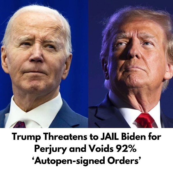 Trump threatens Biden with ‘charges of perjury’ — says auto-penned orders ‘terminated’
