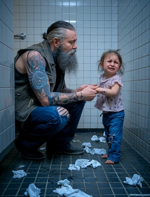 Six Year Old Girl With Bruises Begged Scary Biker To Save Her From Stepfather!