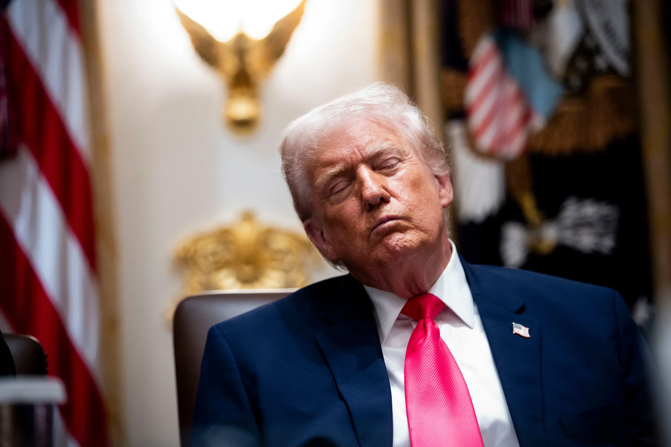 Donald Trump Falls Asleep During Important Televised Cabinet Meeting as Secretaries Take Turns Offering Him Praise