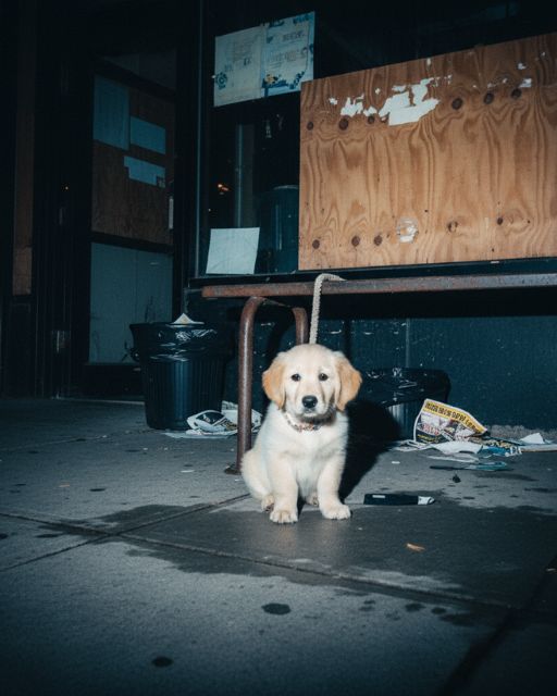 I Found A Puppy Tied To A Bench At 2AM—And Then I Saw What Was In Her Collar