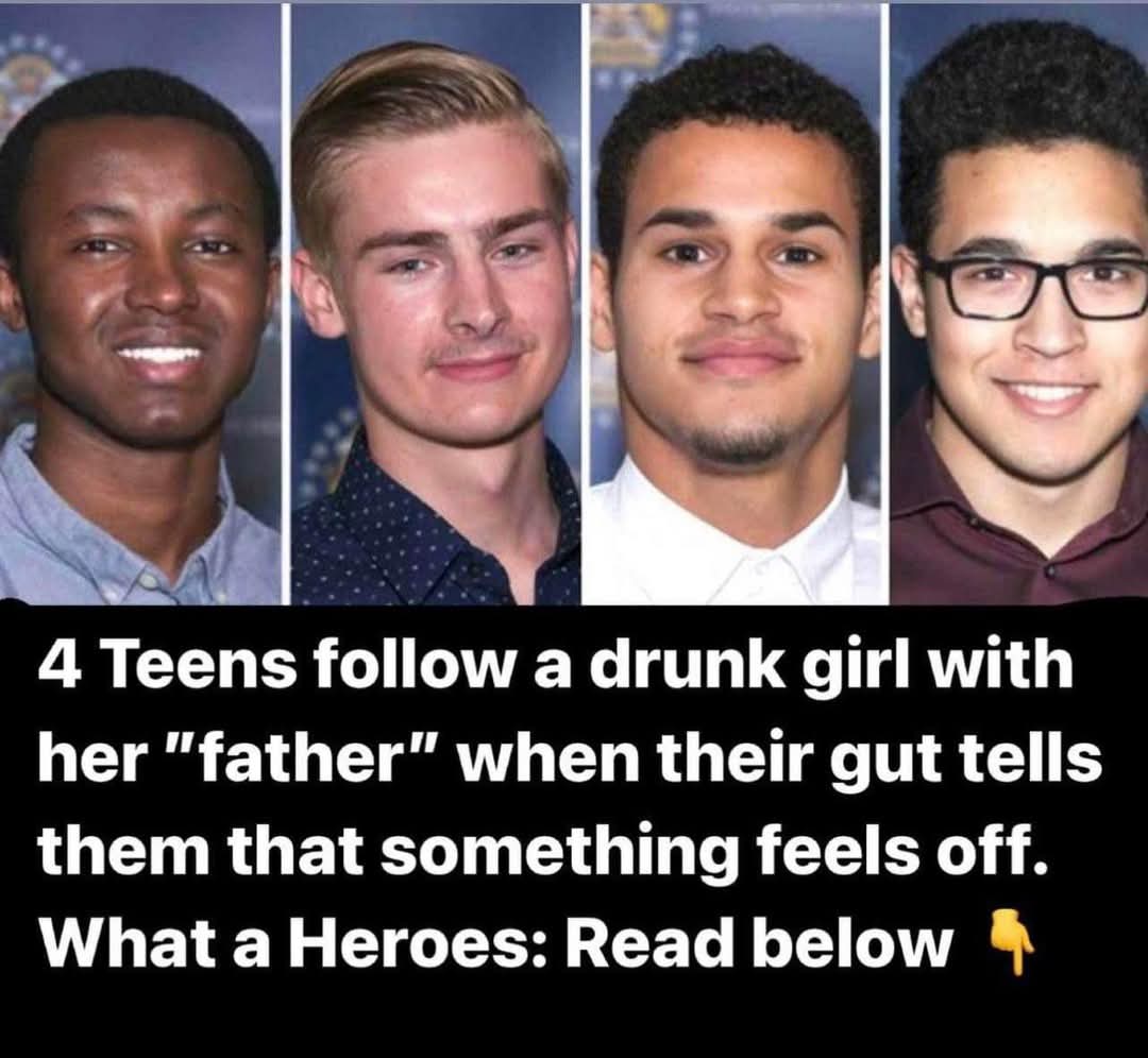 4 skateboarders step up to protect young woman