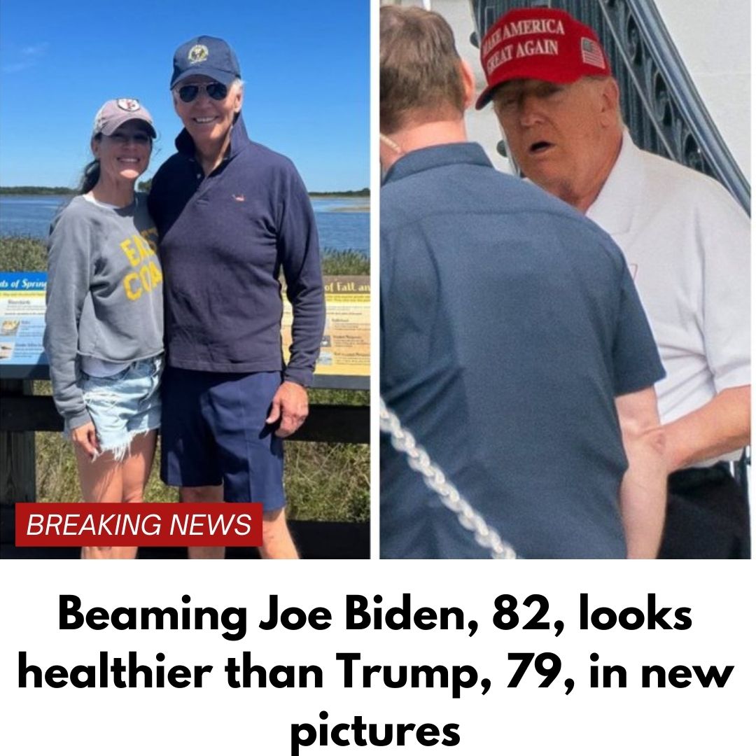 Beaming Joe Biden, 82, looks healthier than Trump, 79, in new pictures