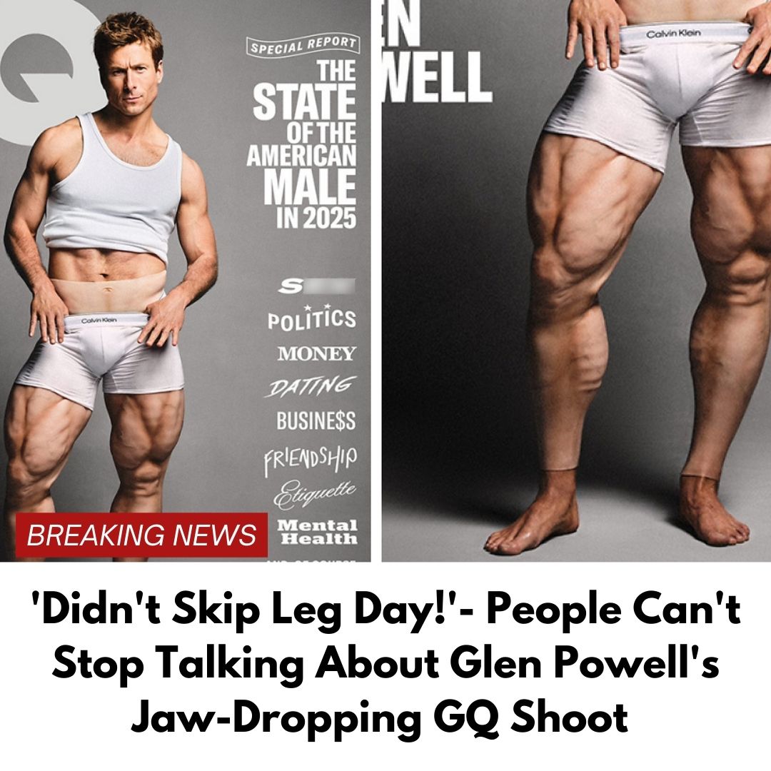 ‘Didn’t Skip Leg Day!’- People Can’t Stop Talking About Glen Powell’s Jaw-Dropping GQ Shoot