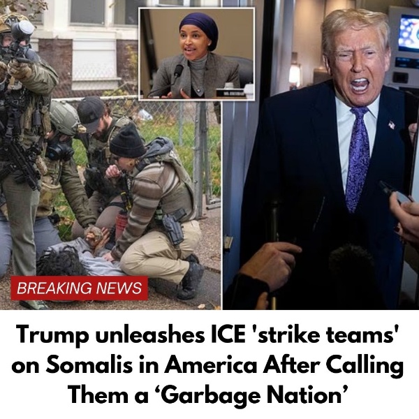 Trump unleashes ICE ‘strike teams’ on Somalis in America After Calling Them a ‘Garbage Nation’
