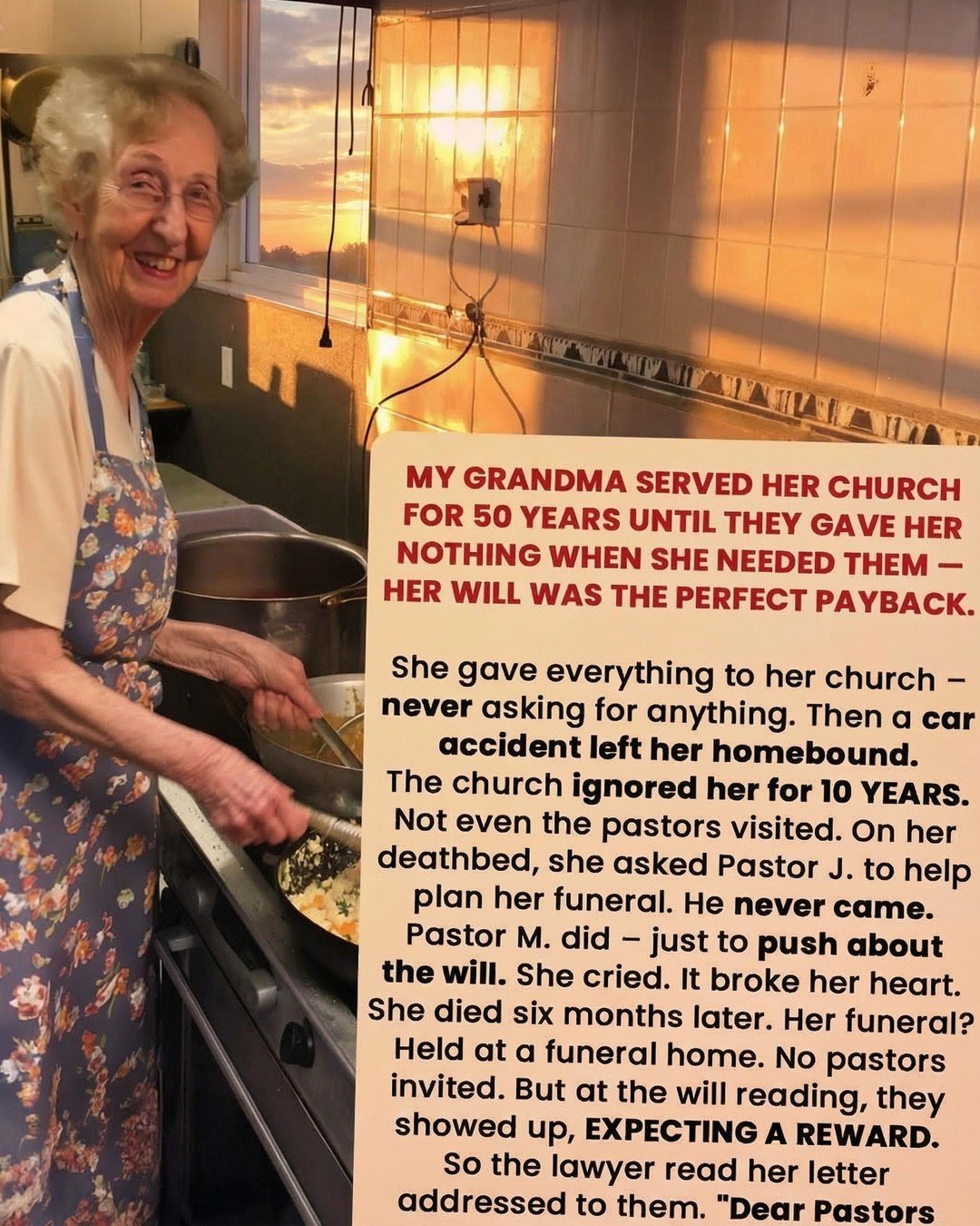 My Grandmother Gave 50 Years to Her Church—What Happened When She Needed Help Was Unforgettable