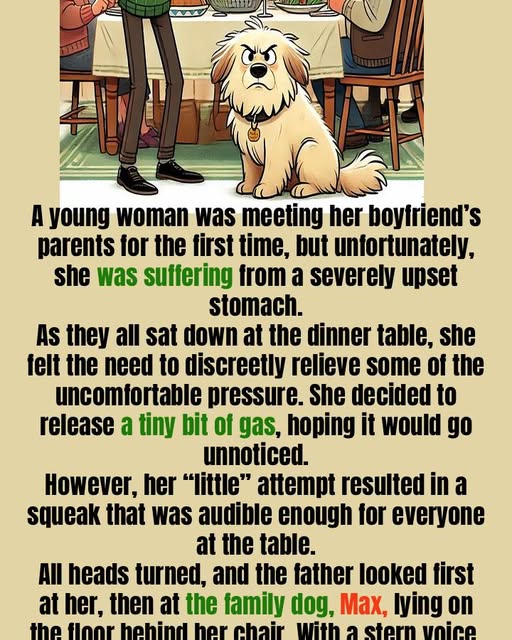 A young woman was meeting her boyfriend’s parents for the first time