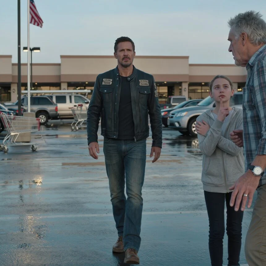 “He’s Not My Dad!” – A Silent Scream in a Crowd of Strangers, and the Moment a Biker Recognized the Signal Everyone Else Ignored.