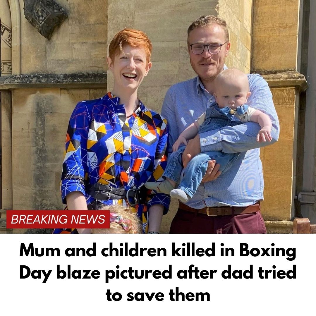 Mum and children killed in Boxing Day blaze pictured after dad tried to save them