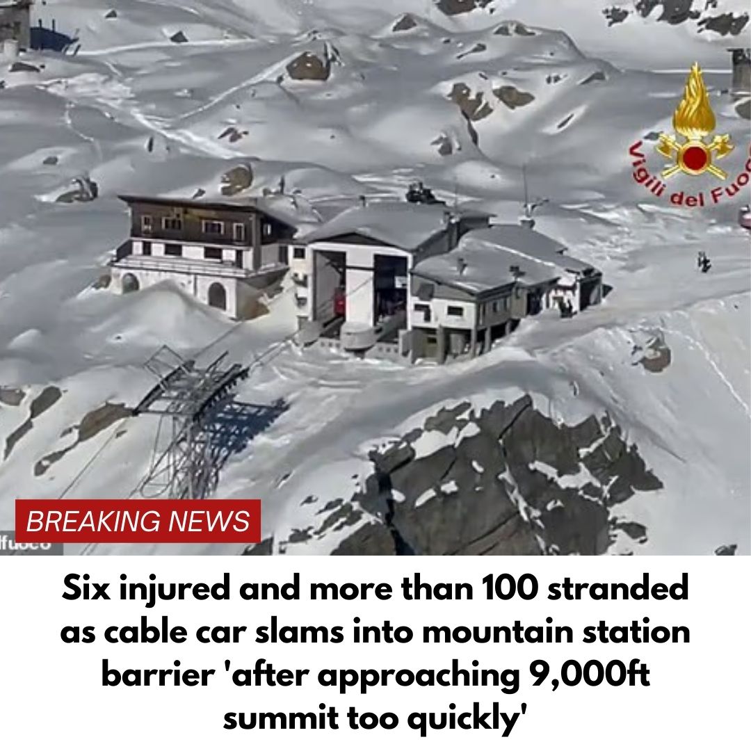 Six injured and more than 100 stranded as cable car slams into mountain station barrier ‘after approaching 9,000ft summit too quickly’