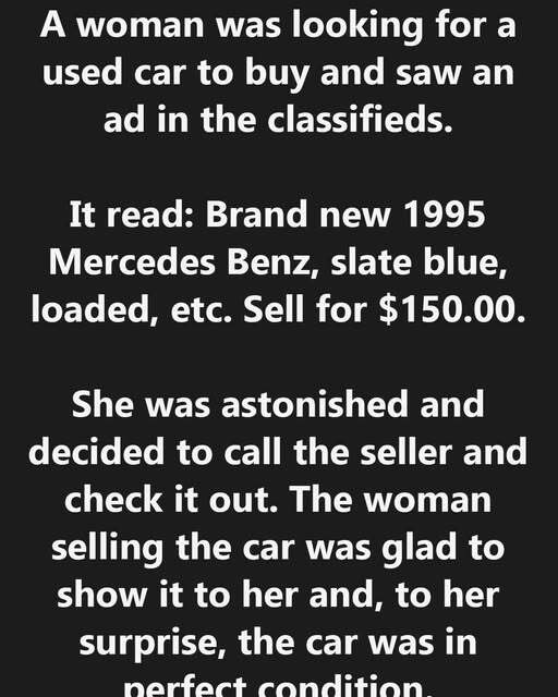A woman was looking for a used car