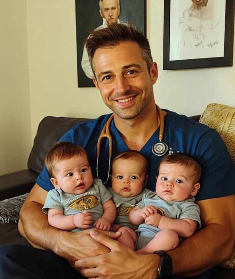 Dr. Spellman adopted his sister’s triplets after she d*ed during childbirth. But five years later, his world flipped…