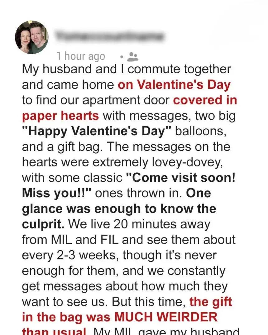 My MIL Gave My Husband and Me the Weirdest Valentine’s Gifts — Was My Reaction Justified?