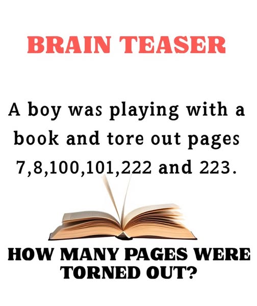 Riddle: How Many Pages Are Torn Out?