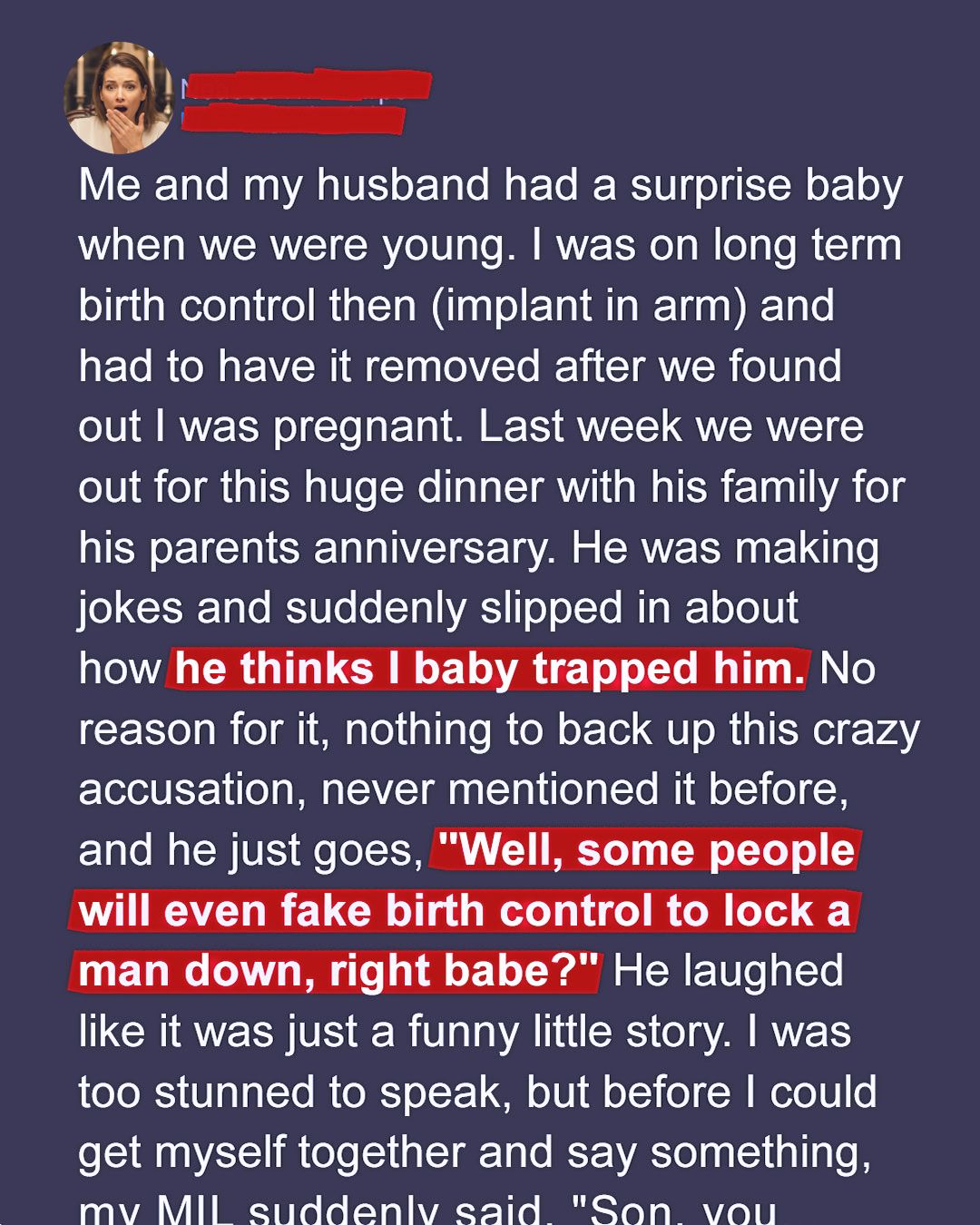In Front of His Entire Family, My Husband Claimed I Baby-Trapped Him—Then My MIL Said Something That Left Me Speechless