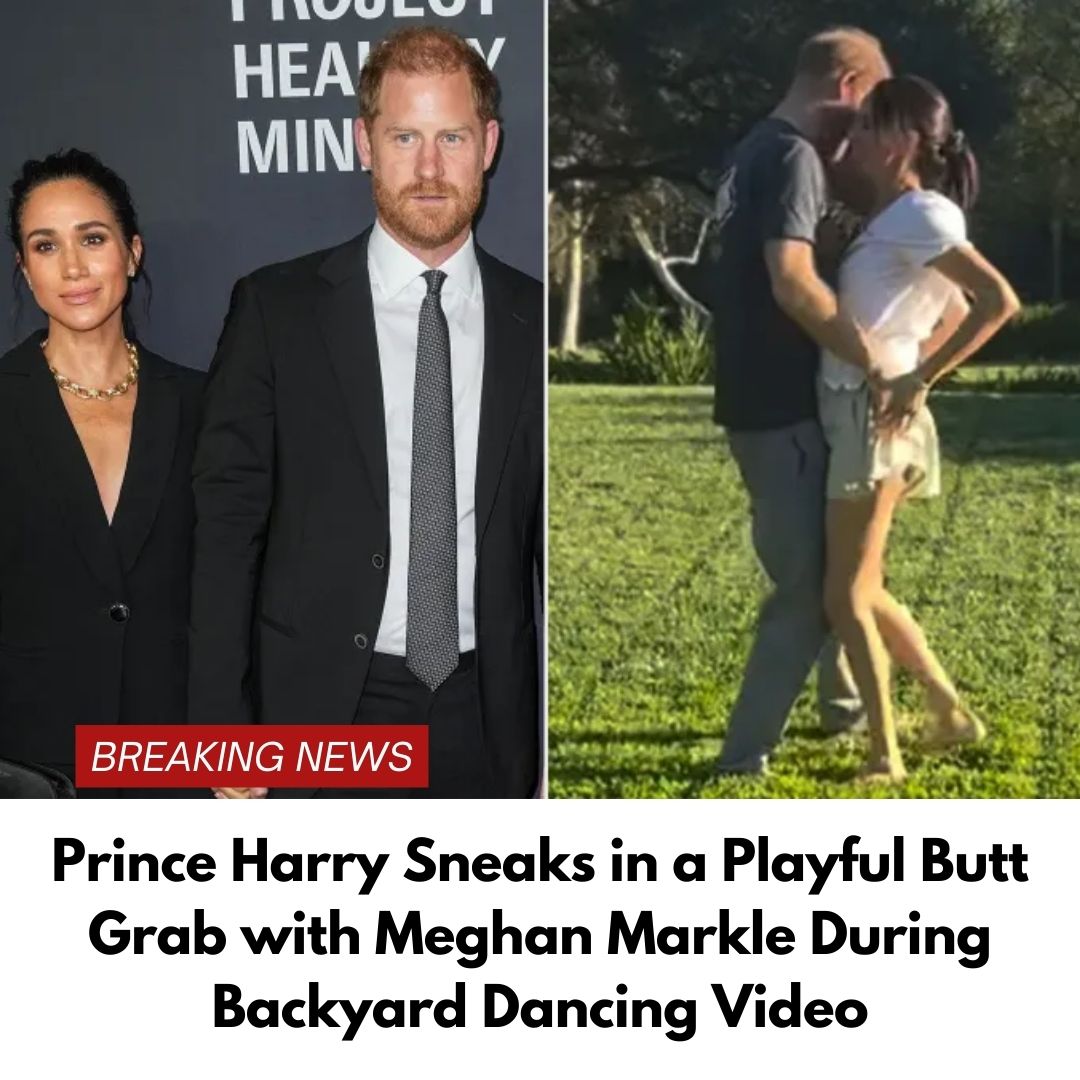 Prince Harry Sneaks in a Playful Butt Grab with Meghan Markle During Backyard Dancing Video
