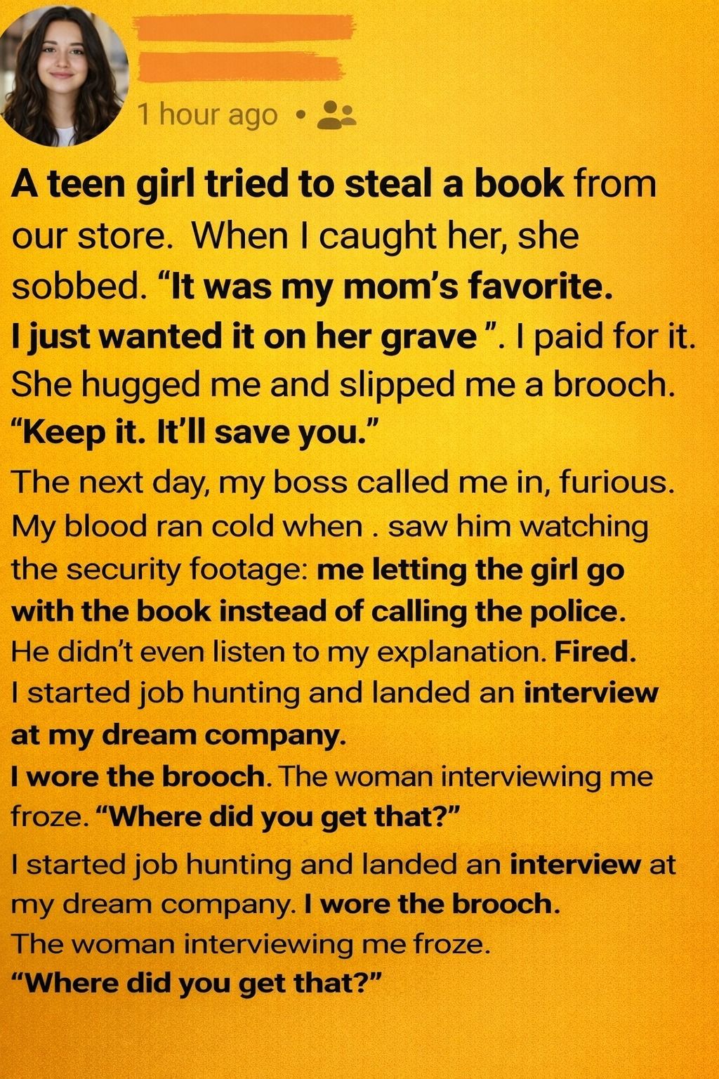 I Was Fired for Showing Kindness — Then Came the Brooch