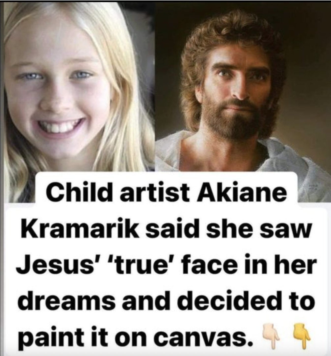 Masterful painting of Jesus by 8-year-old rescued from the shadows